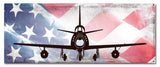 Planes F86F Sabre American Flag Metal Sign