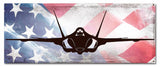 Planes Navy F-35 American Flag Metal Sign