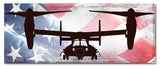 Planes V22 Osprey American Flag Metal Sign