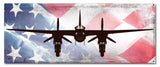 Planes Mosquito DH 98 American Flag Metal Sign