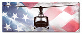 Huey Helicopter American Flag Metal Sign
