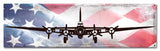 Planes B17 American Flag Metal Sign