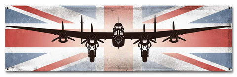 Planes Lancaster UK Flag Metal Sign