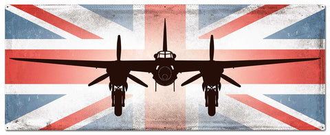 Planes Mosquito DH 98 UK Flag Metal Sign