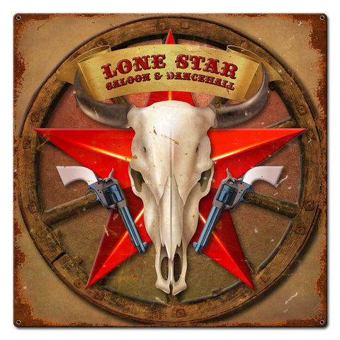 Lone Star Bar Metal Sign