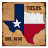 Texas Est. 1836 Metal Sign