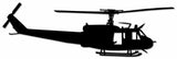 Huey Helicopter Profile Metal Sign