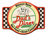Dad's Diner Metal Sign