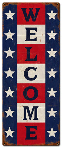 Welcome RWB Vintage Metal Sign