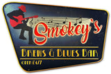 Smokey's Blues Bar Metal Sign