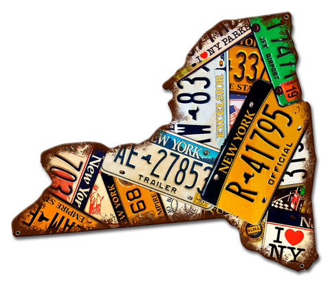 New York State License Plates 16 X 14 vintage metal sign Metal Sign
