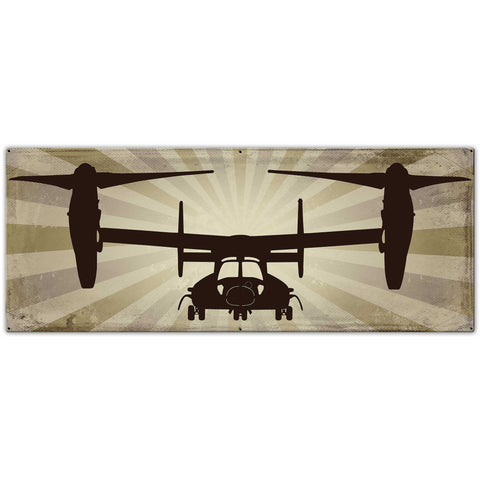 V 22 Osprey Metal Sign 48in X 20in Metal Sign
