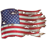 PSB391 - TATTERED AMERICAN FLAG Metal Sign