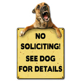 PSB396 - NO SOLICITING SEE DOG Metal Sign