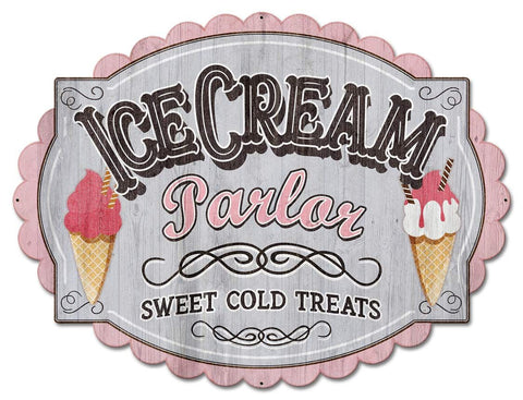 PSB411   Ice Cream Parlor Metal Sign