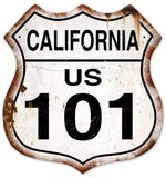 PSB412 - California Route 101 Shield Metal Sign