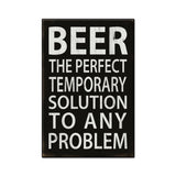 Beer, The Perfect Solution Vintage Sign Metal Sign
