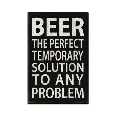 Beer, The Perfect Solution Vintage Sign Metal Sign