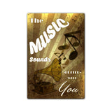 Music Sounds Vintage Sign Metal Sign
