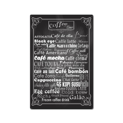 Coffee Bar Vintage Sign Metal Sign