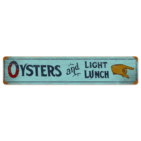 Oyster Lunch Vintage Sign Metal Sign