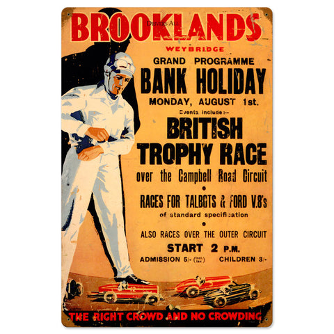 Brooklands Vintage Sign Metal Sign