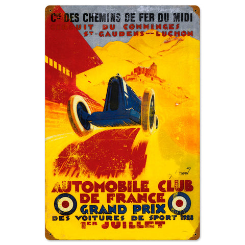 France Grand Prix Vintage Sign Metal Sign