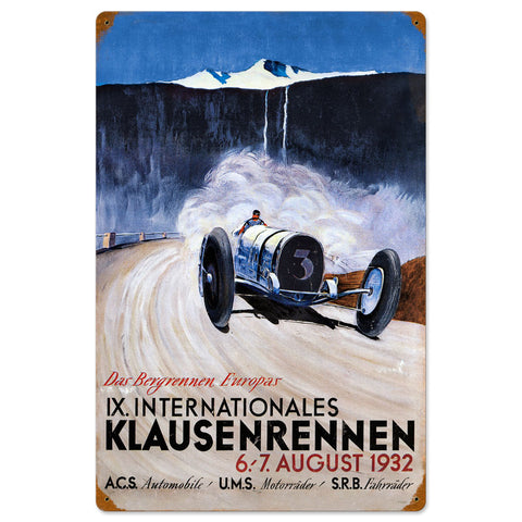 Klausenrennen Vintage Sign Metal Sign