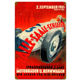 Halle Saale Racetrack Vintage Sign Metal Sign