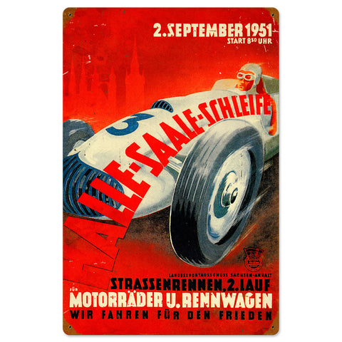 Halle-Saale-Racetrack-Vintage-Sign-Metal-Sign