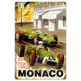 Monaco Races Vintage Sign Metal Sign