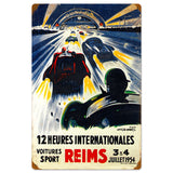 Reims Racetrack Vintage Sign Metal Sign