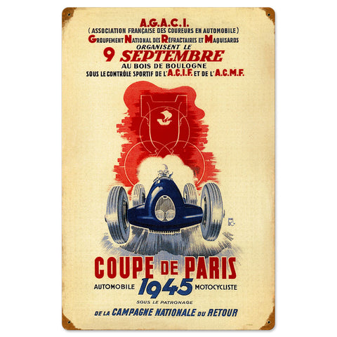 Coup De Paris Vintage Sign Metal Sign