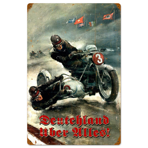 German-Motorcycle-Vintage-Sign-Metal-Sign