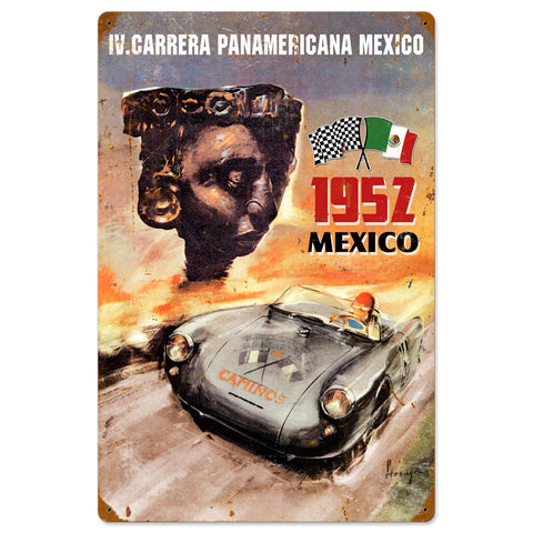 Panamericana Mexico Vintage Sign Metal Sign