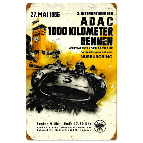 Adac Vintage Sign Metal Sign