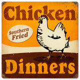 Chicken Dinners Vintage Sign Metal Sign