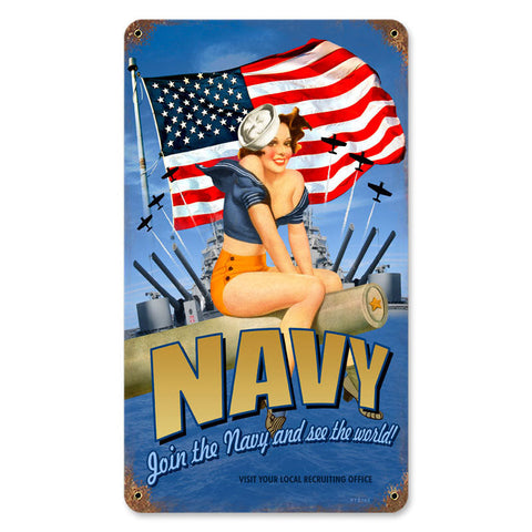 Navy-Pinup-Vintage-Sign-Metal-Sign
