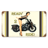 Ready 2 Ride Vintage Sign Metal Sign