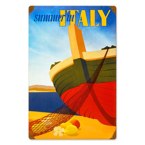 Italy Summer Vintage Sign Metal Sign