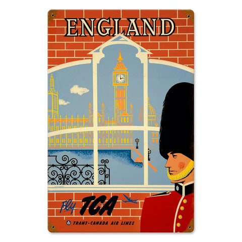 England Travel Vintage Sign Metal Sign