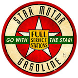 Star Motor Gasoline Vintage Sign Metal Sign