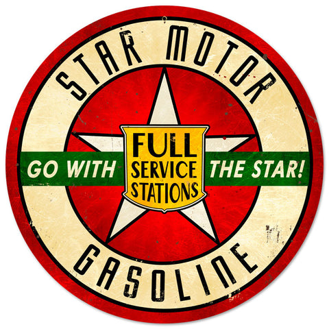 Star Motor Gasoline Vintage Sign Metal Sign
