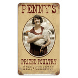 Penny'S Pultry Vintage Sign Metal Sign
