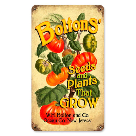 Bolton'S Seeds Vintage Sign Metal Sign