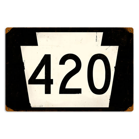 Route 420 Vintage Sign Metal Sign