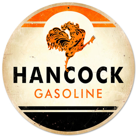 Hancock Gasoline Vintage Sign Metal Sign