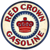 Red Crown Gasoline Vintage Sign Metal Sign