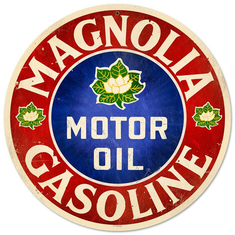 Magnolia Motor Oil Vintage Sign Metal Sign