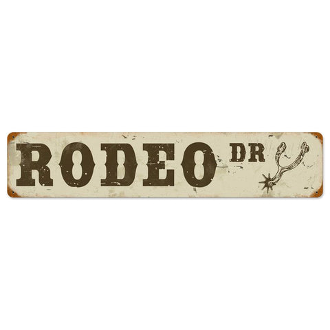 Rodeo Drive Vintage Sign Metal Sign